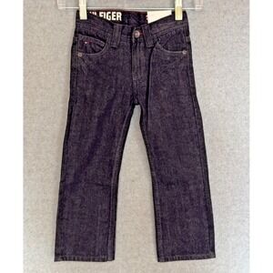 NEW! Tommy Hilfiger Boys Kids Denim Jeans Size 4 Straight Leg Color Black NWT